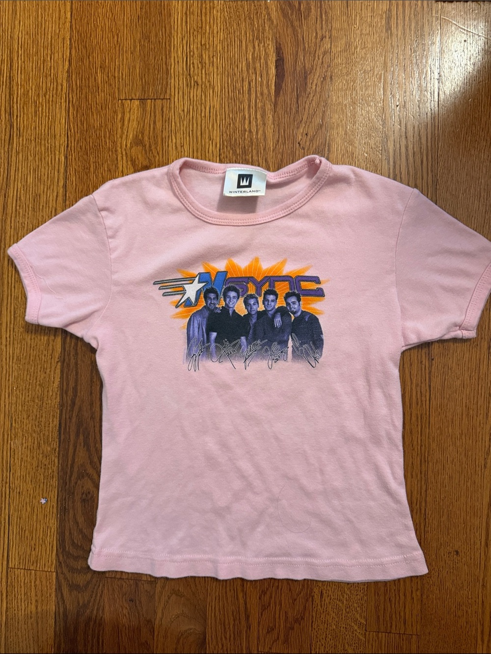 Vintage NSYNC Winterland Pink Y2K Baby Tee